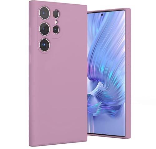 DIZORO Compatible with Samsung S23 Ultra 5G Back Cover with Upgraded Square Edges for Camera Protection Shockproof Flexible Matte Liquid Silicone Mobile Phone Case (Lilac)- Best and cheap mobile covers in India