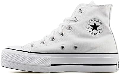 Converse Women's Chuck Taylor All Star Lift High Top Sneakers, White/Black/White, 9 Medium US