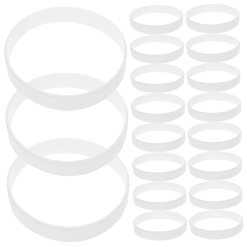 Gogogmee 50pcs Stretchy Silicone Bracelets for Women Men Bulk Fashionable Wristbands Elastic Wrist Straps for Party