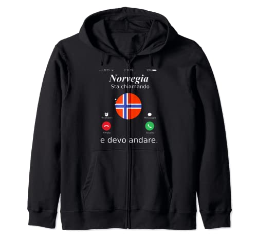 Norvegia Sta Chiamando E Devo Andare Norvegia shirt Felpa con Cappuccio