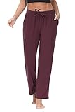 COZZIPLUS Women Fleece Pant, Lightweight Polar Fleece Sweatpant for Women, Straight Leg Fleece Loung