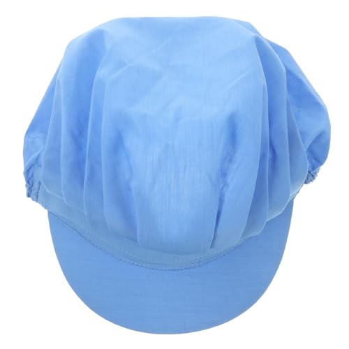 NIYANGLE Breathable Elastic Chef Hat for Men Women Comfortable Cooking Cap Dust Protection Washable Reusable Work Headgear for Culinary Professionals Home Chefs Blue