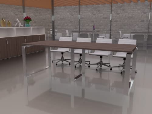 Oficit Mesa De Oficina Ideal Para Teletrabajo, Despachos, Sala De Estudios Y Ordenadores. Con Gran Amplitud Para Dar Más Comodidad, Con Estructura Color Cromado Marco Cerrado. 240x100, Nogal Oficit Mesa De Oficina Ideal Para Teletrabajo, Despachos, Sala De Estudios Y Ordenadores. Con Gran Amplitud Para Dar Más Comodidad, Con Estructura Color Cromado Marco Cerrado. 240x100, Nogal