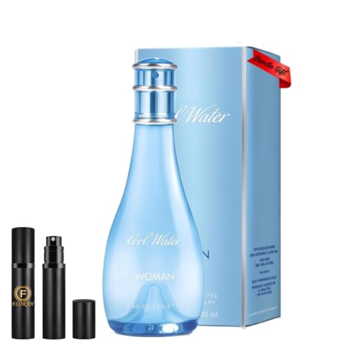 Bundle - Cool Water Perfume for Women Eau De Toilette Spray 3.4 fl OZ - Bundled with Perfume Atomizer
