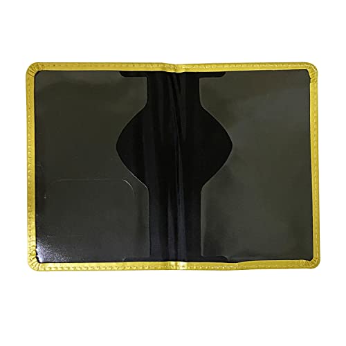 Missmore Premium PU Leather Passport Holder - USA Logo Printed | Stylish, Durable, Travel Essential (N-GD-Yellow)3