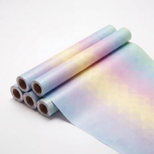 Image of Prettykrafts Illusion Print Gift Wrapping Paper | Pack of 5 | 70x50x0.2 cm | Large Size | Reusable & Eco-Friendly Paper Bags for Gifting, Parties, Return Gifts, Shopping and Special Occasions, Multi