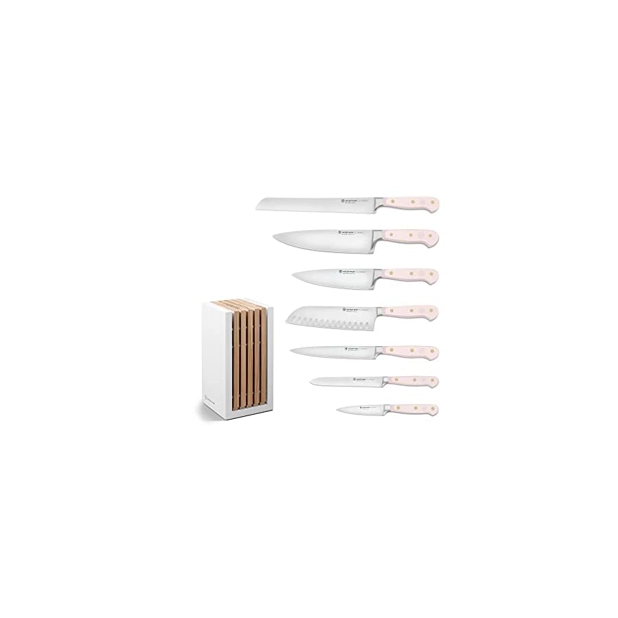 WÜSTHOF Classic Pink Himalayan Salt 8 Piece Knife Block Set