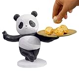 Schlüsselablage und Brieftasche, niedliches Panda-Harz-Tablett, Schmuck-Organizer-Tablett, Panda-Figuren-Skulpturenhalter, Tierschmuck-Tablett für Schreibtisch, Ring