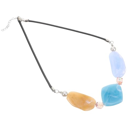 Collana a strati colorati: ti offre un'esperienza di indossamento confortevole, lucidata, delicata e piena di creatività, collane in costume