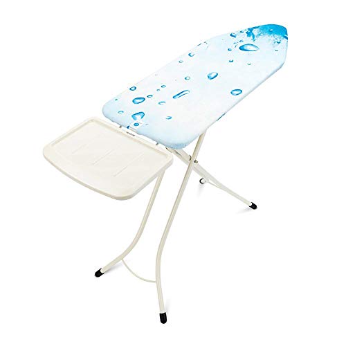 Brabantia Size C Ironing Board (49x18 in) 7 Height Options, Solid Steam Unit Rest Holder (Ice Water) Non-Slip Feet, Anti-Collapse Child Locks