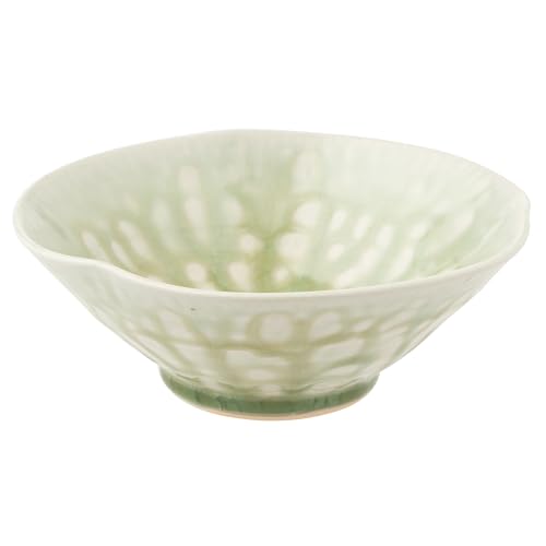 丸伊製陶 信楽焼 へちもん 小鉢 ボウル 直径約11cm 網目青磁 ブルー MR-3-4072