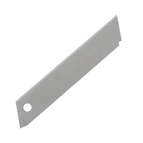 Relaxdays Abbrechklingen 18mm, 300 Stück, Cuttermesser Ersatzklingen, 7 Segmente, extra scharfe Klingen, Stahl, Silber