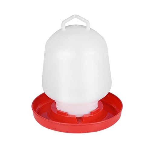 Geflügel-Wasserbrunnen Geflügel-Wasser-Futterspender Hühner-Wassereimer Automatischer Hühner-Futterspender Kunststoff Auto Geflügel und Wild Vogelbrunnen Tränke für Hühner (Weiß, Einheitsgröße)