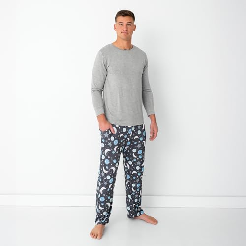 Image of Little Sleepies Mens Pajama Pants, Soft Viscose from Bamboo PJ Bottoms for Family Matching Set, Mens Sleepwear PJs w /Pockets