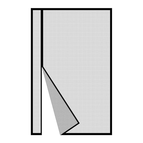 Magnetic Screen Door, 55x86Inch, Heavy Duty Side Opening Screen Curtain, Quick Installation Without Tools, Black