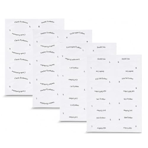 Image of Reusable Eyeliner Stencil for Perfect Winged Eyeliner | Cat Eye Makeup Template Stickers | Smokey Eye & Eyeshadow Guide Tool for Beginners & Professionals | 32 Pair Eye Makeup Stencils
