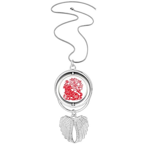 Pendentif chien chinois avec ailes rotatives pour sublimer votre intérieur