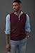 PJ PAUL JONES Mens Sleeveless Sweater Vest 1/4 Zip Classic Stand Collar Knitted Pullover Sweater Vest