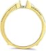 Ranjeeta Round Cut Simulated White Diamond 925 Sterling Silver 14K Yellow Gold Over Diamond Wedding Engagement Wrap Enhancer Ring Guard for Women's (7.5)