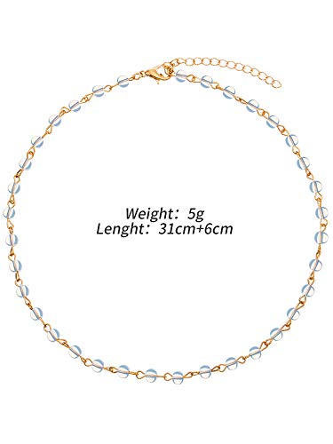 image for BBTO 9 Pieces Gold Layering Chain Choker Necklace Layered Pendant Stat