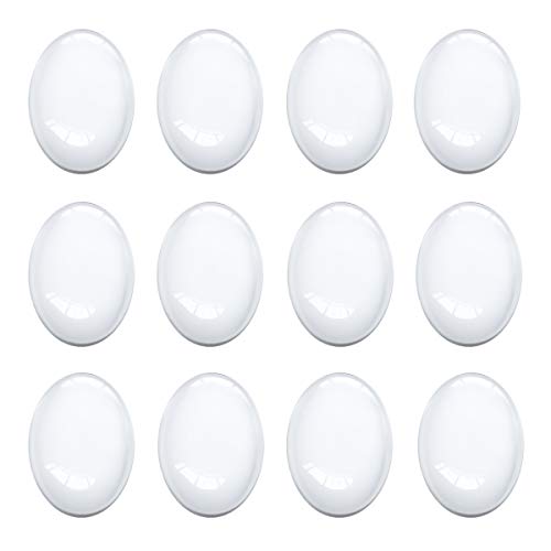 Oval Cabochon 30x40 mm for Jewelry Making 50 PCS Glass Cabochons with Flat