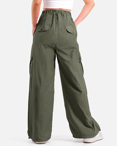 KEREDA Cargo Pants for Girls Baggy Joggers Pants Kids Clothes with Pockets 6-14Y