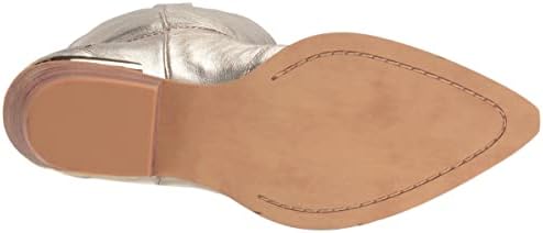 DKNY Women's Essential Smooth Metallic Leather Boot Combat, Platino, 7.5 | Image 3