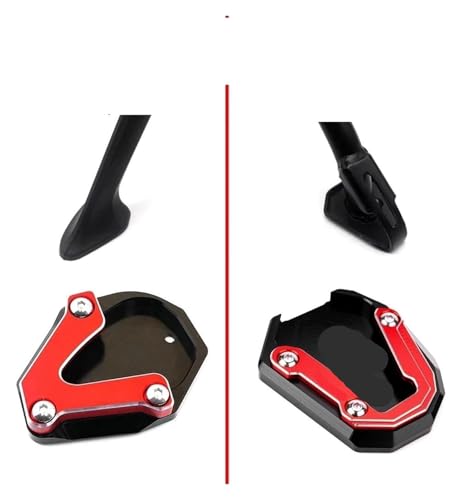 Extension béquille TRK702 élargisseur de pied antidérapant CNC rouge