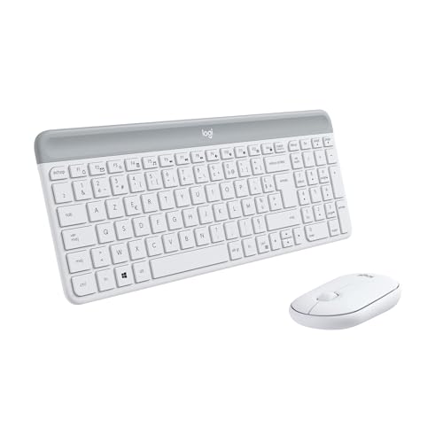 Logitech MK470 Slim Weißes Tastatur-Maus-Set