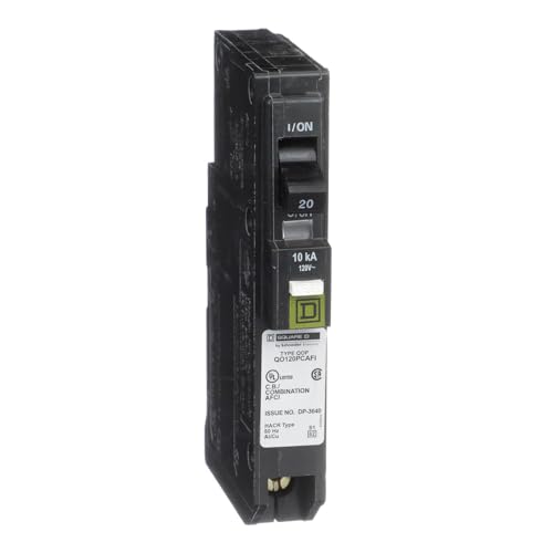Square D by Schneider Electric Square D - QO120PCAFI 20-Amp Single-Pole Plug-On Neutral CAFCI Circuit Breaker