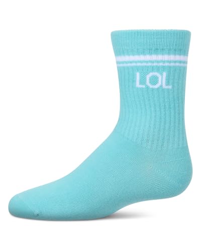 MeMoi Girl's LOL Athletic Crew Socks2