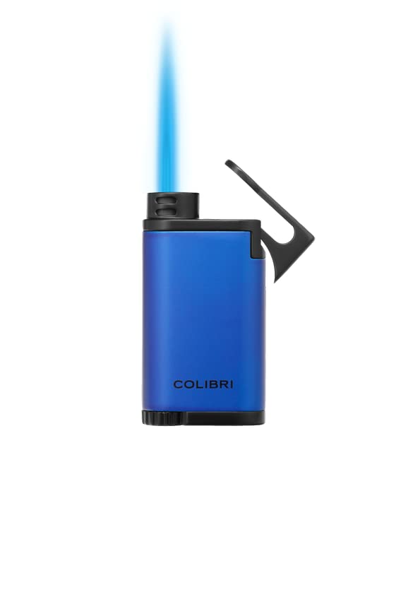 Encendedor Colibri Belmont Jet Único Azul Metálico miniatura 1