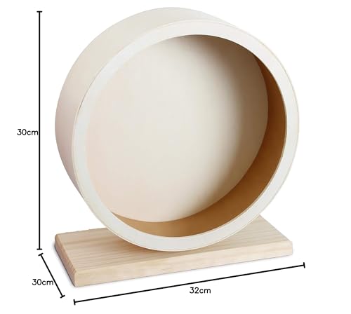 Dehner Kleintierzubehör Laufrad Motion, Ø 30 cm, Holz, natur