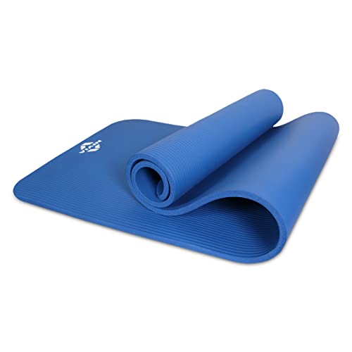 Nivia NBR Yoga Mat Single Layer For Men & Women, Exercise Mat for home workout, Yoga Mat for Women, Gym Exercise Mat (180x61x1.2CM) Blue