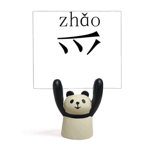Porte-mémo Zhao panda figurine chinoise pince-notes support papier