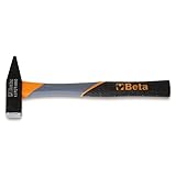 Beta 1370T Schlosserhammer, Universalhammer (Tool Länge: 280 mm, Werkzeug Stiel aus Fasern, Hammer aus robustem Material, höchste Qualität aus Italien, deutsches Modell), Schwarz/Orange