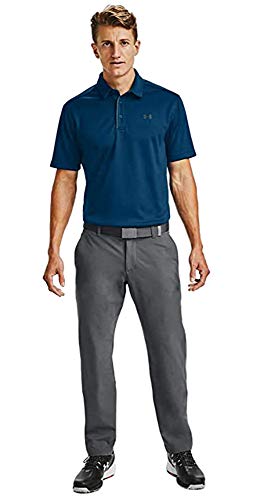 Image of Under Armour Men's Tech Golf PoloDISC, Graphite Blue (581) /Pitch Gray, Large