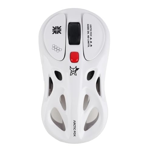 Image of Arctic Fox Alien-X Gaming Wireless Mouse, Tri-Mode (2.4G /Bluetooth /Wired), 4800 DPI, 1000Hz Ergonomic Hollow RGB Rechargeable Type-C for Mac /Laptop /iPad /Office (Star White)