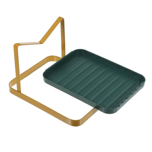 VINTORKY Kitchen Spoon Rest and Pot Lid Rack Multi Function Countertop Organizer for Cooking Utensils Modern Design for Spaces Unique present for Home Decor