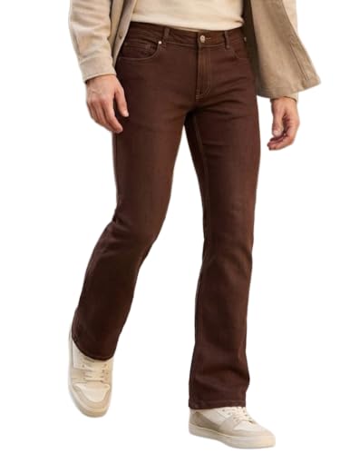 Image of Urbano Fashion Men's Stretch Fit Mid Rise Washed Bootcut Jeans Stretchable