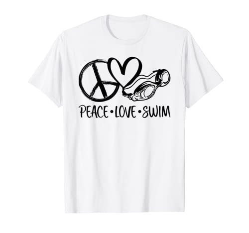 Funny Peace Love - Gráfico de natación para mujeres y hombres Camiseta
