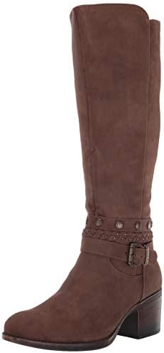 WHITE MOUNTAIN Shoes PAULINA Women's Boot, BROWN/WAXY/FABRIC, 9H M