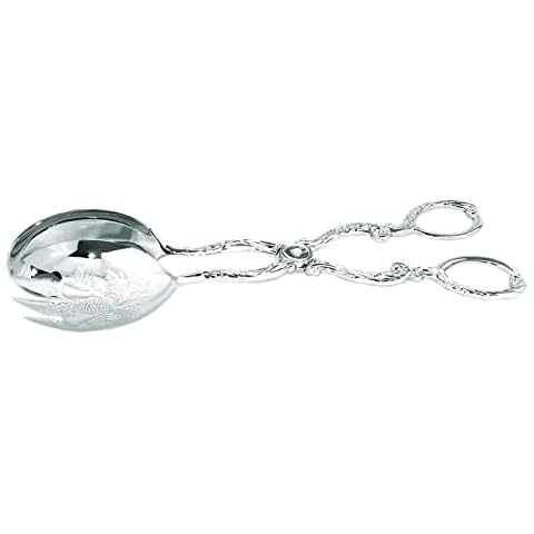 Rigeli Regent Stainless Steel Salad Tongs, Kitchen Tongs Cooking Tongs Bread Tongs Multifunctional Scissors Serving Tongs for Vegetables, Salads, Meat, Desserts, Appetizers, Steaks, Etc. (Silver) Cover