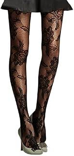 Simply Joshimo Womens Black Patterned Fishnet Net Tights/Ladies Fashion Pattern Pantyhose (Striped)