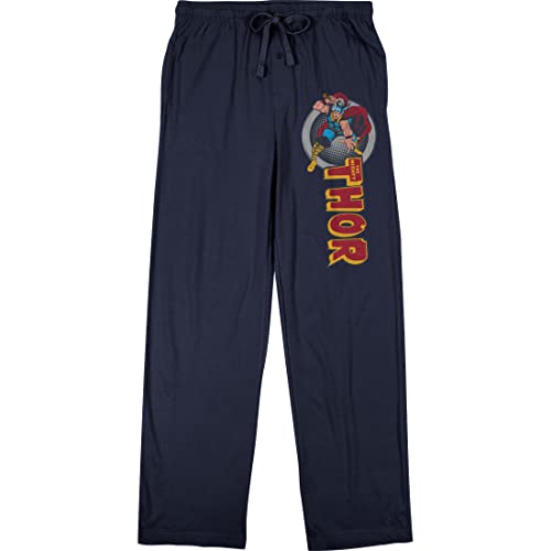 Marvel Comics Presents Thor Men's Navy Sleep Pajama Pants