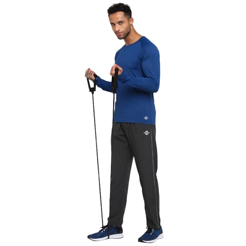 Image of Nivia Men Striped Pants /Running & Sports Trackpants /Polyester Fabric Pants with Elastic Closure