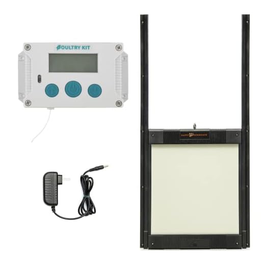 Automatic Chicken Coop Door Opener Kit - Self-Locking Door, Timer and Light Sensor