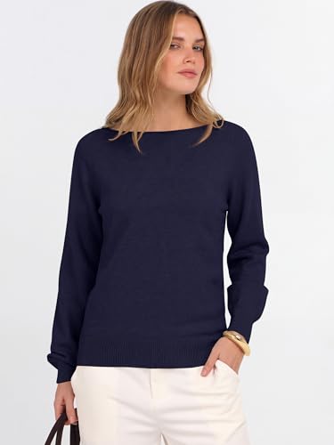 Image of ANRABESS Women Long Sleeve Rolled Neck Fall Lightweight Sweaters Top
