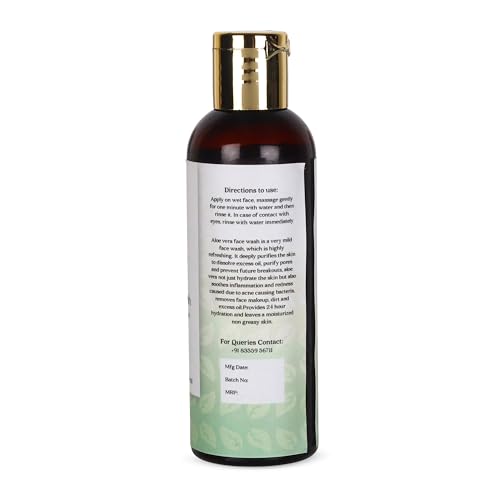 Image of Aloevera Face Wash for Brightening Skin Care | Gentle Cleanser for Dull, Uneven Skin Tone | Helps Remove Dirt, Improve Texture & Fresh Glow | Cleanser for Smooth Feel, Radiant Look