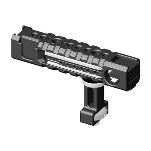 Image of Movable Camera Top Handle with 3 /8 inch locating Pin for ARRI Interface,Universal Camera Cage Top Holder Compatible with EOS R50 /R100 /EOS RP /A7 ii /A7R iii /ZV E-10 ii Cage and Monitor /Microphone /Light